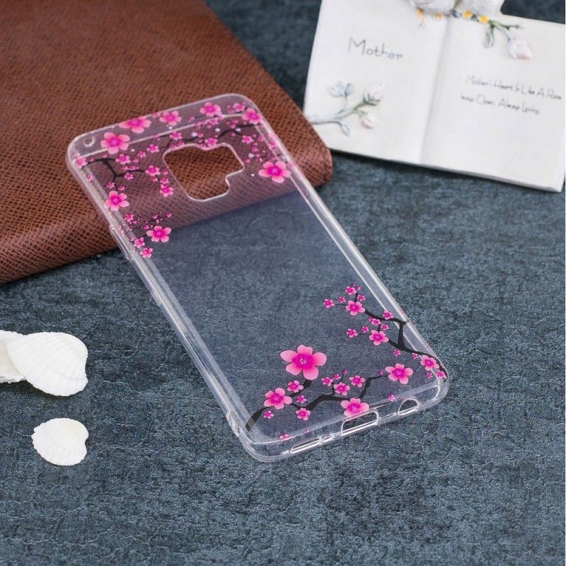 Etui Samsung Galaxy S9 Kwiaty Śliwki
