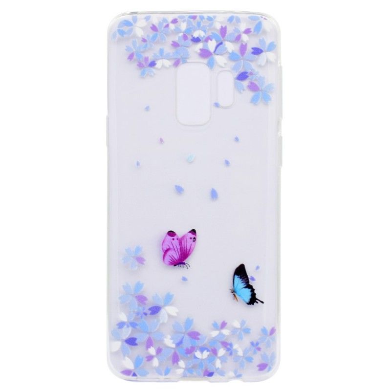 Etui Samsung Galaxy S9 Przezroczyste Motyle I Kwiaty