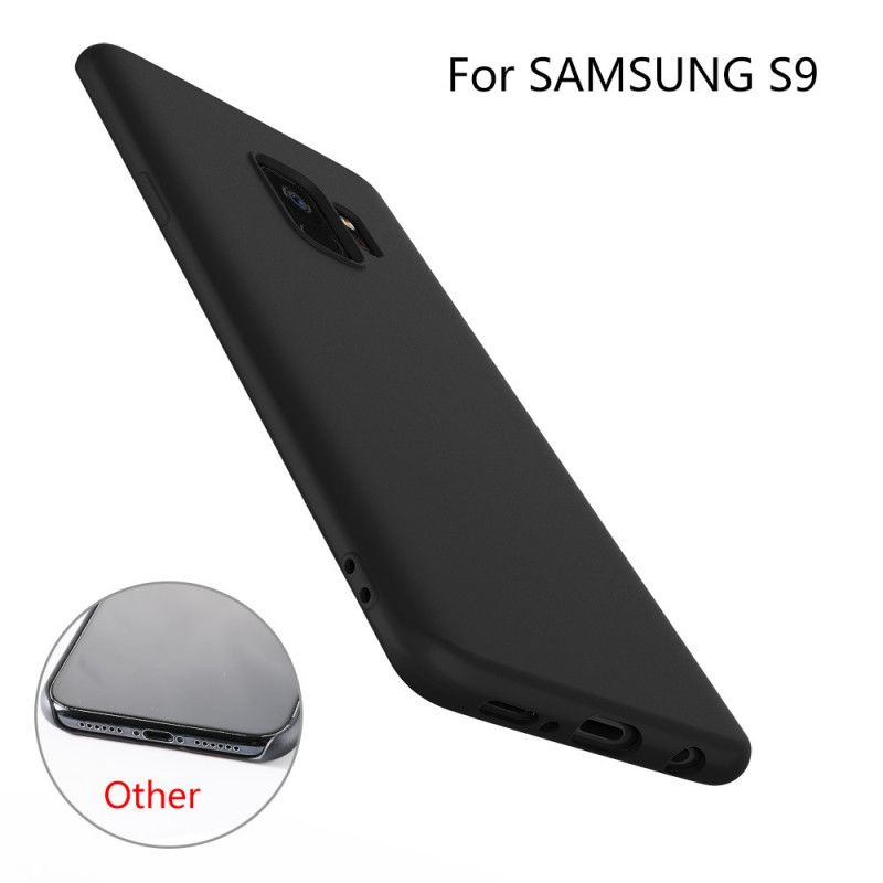 Futerały Samsung Galaxy S9 Czarny Etui na Telefon Płynny Silikon Na Poziomie X