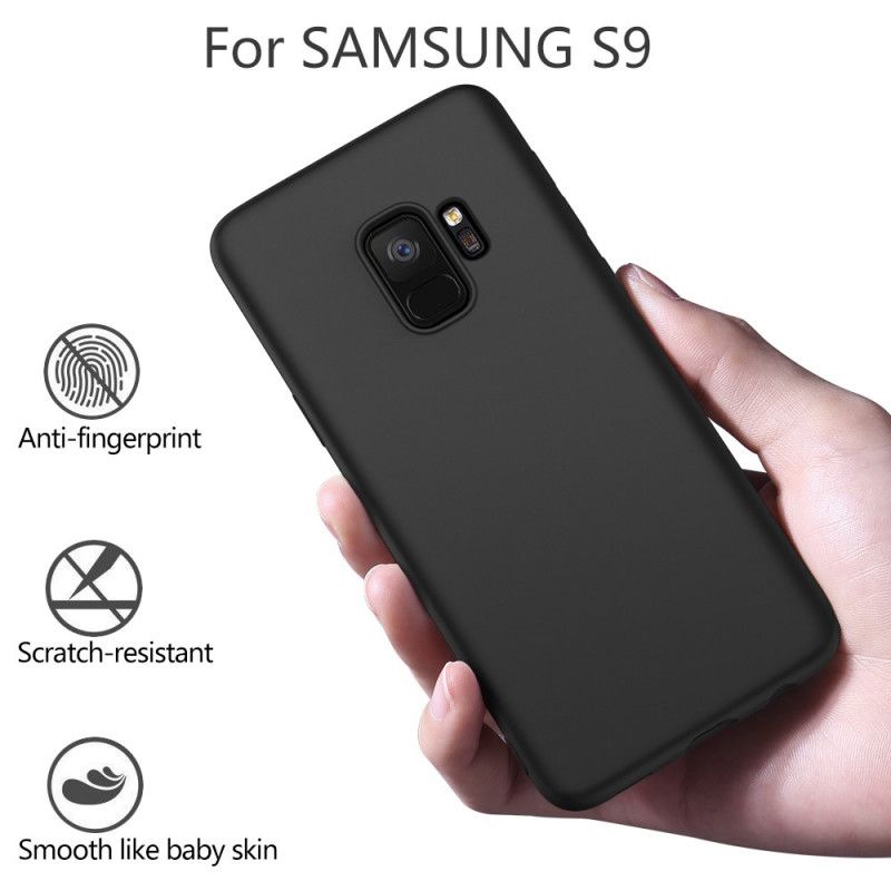 Futerały Samsung Galaxy S9 Czarny Etui na Telefon Płynny Silikon Na Poziomie X