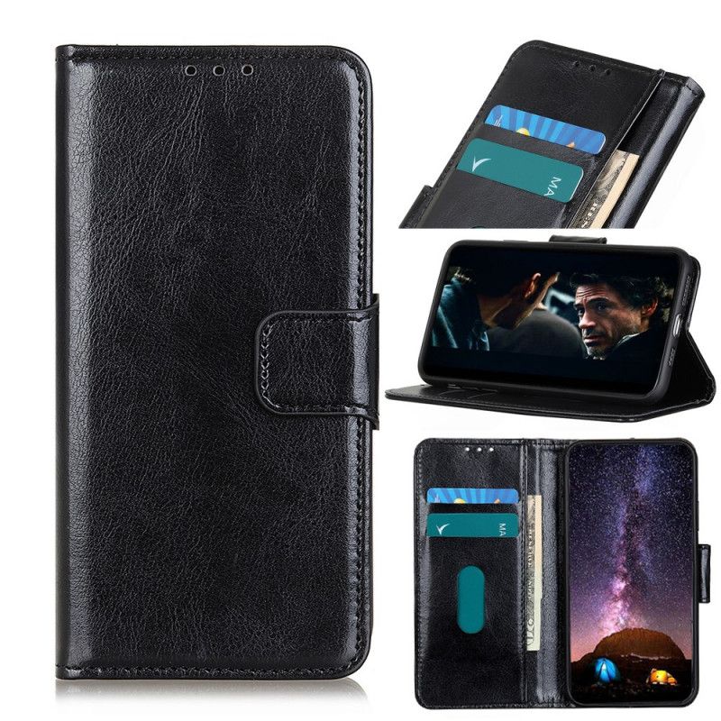 Etui Folio Oppo Find X2 Pro Granatowy Czarny Tradycyjny Połysk