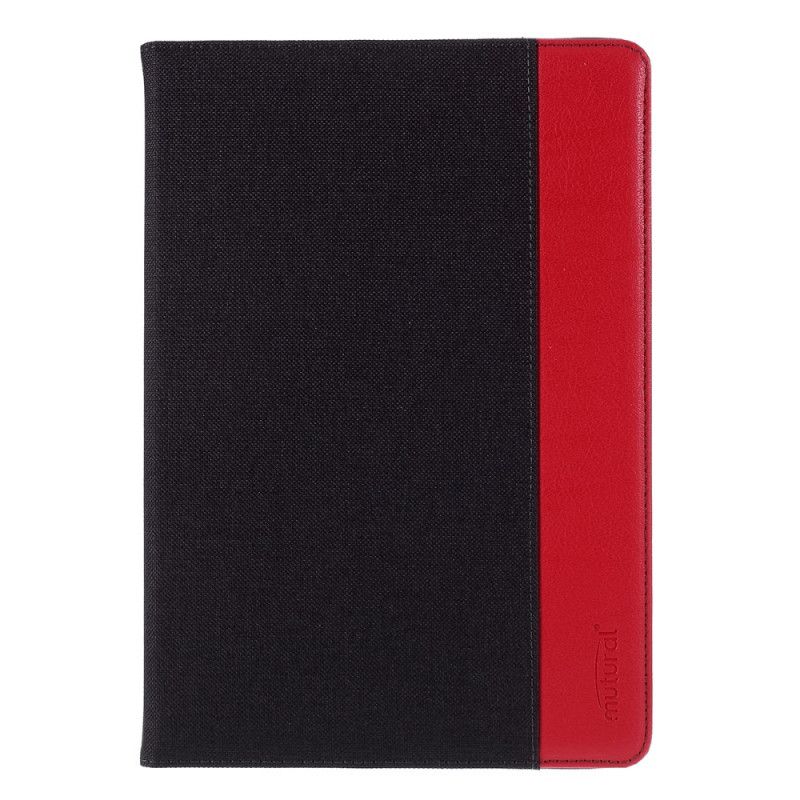 Etui iPad 10.2" (2019) (2020) Czerwony Czarny Tkanina Mutural I Imitacja Skóry