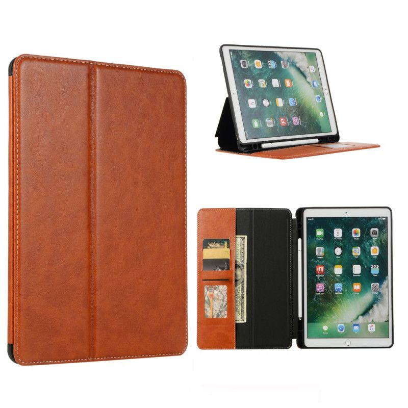 Etui iPad 10.2" (2019) (2020) Szary Czarny Luksusowy Efekt Skóry
