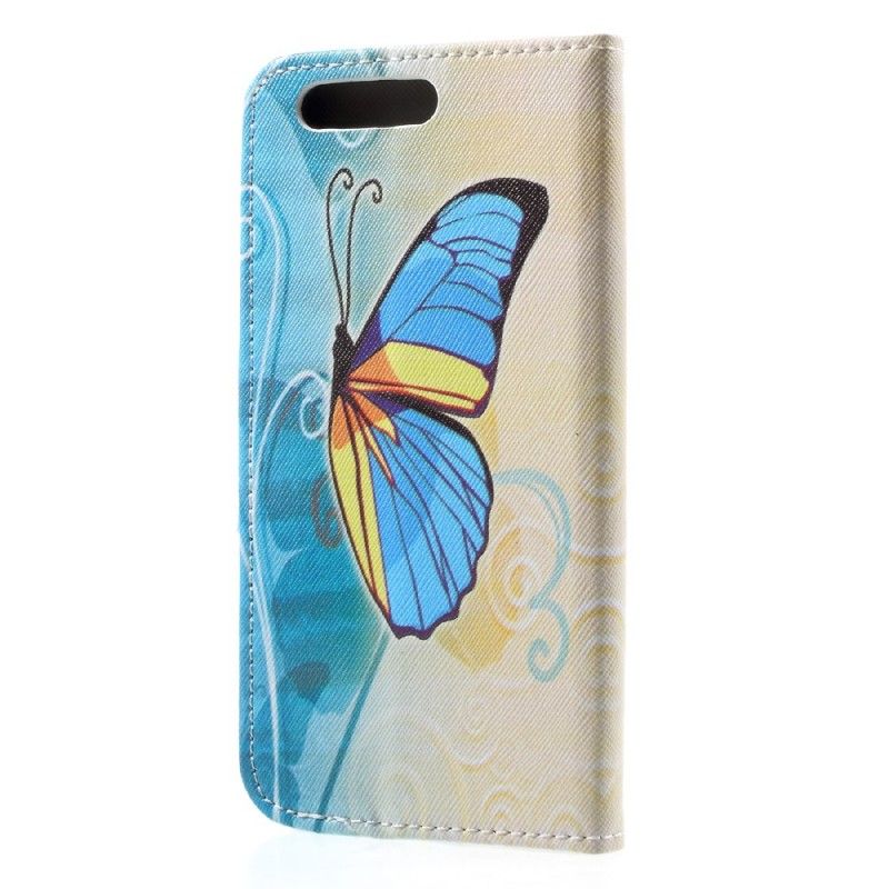 Etui Folio Honor 9 Kolorowy Motyl