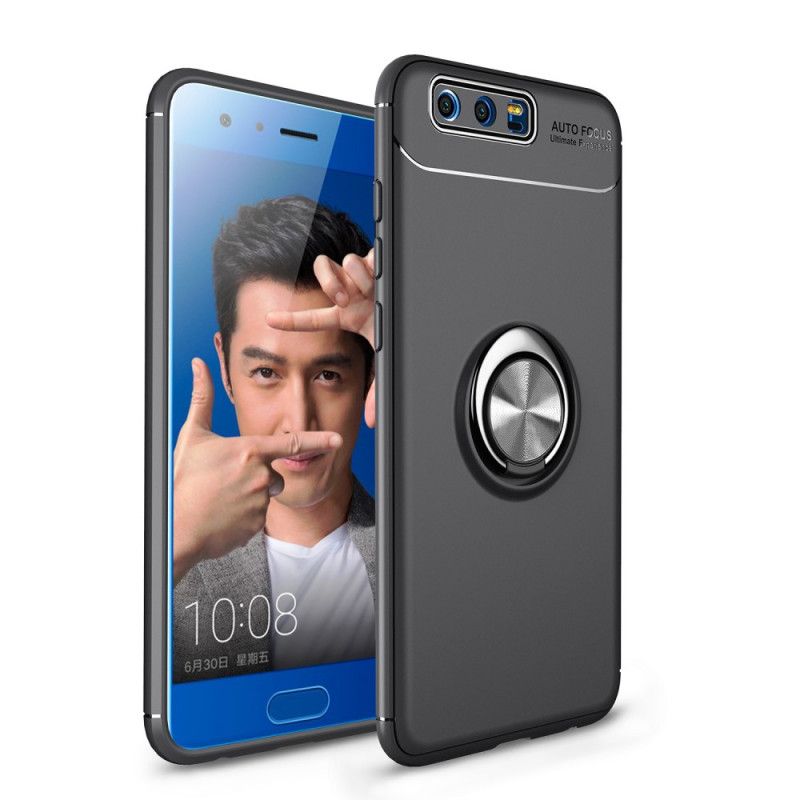 Etui Honor 9 Czerwony Czarny Obrotowy Pierścień