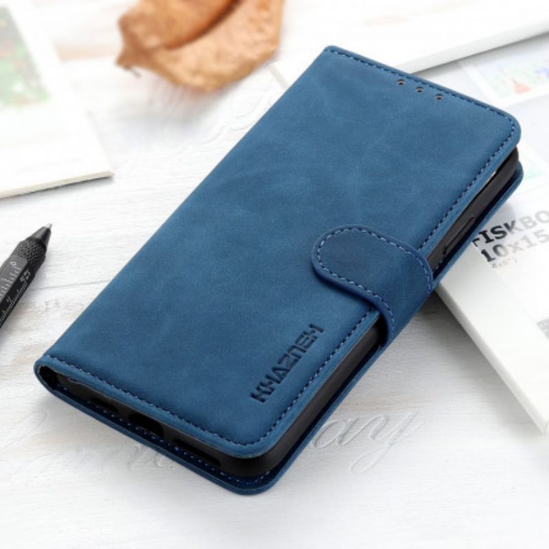 Etui Folio Do Oppo Reno 6 5g Vintage Skórzany Efekt Khazneh