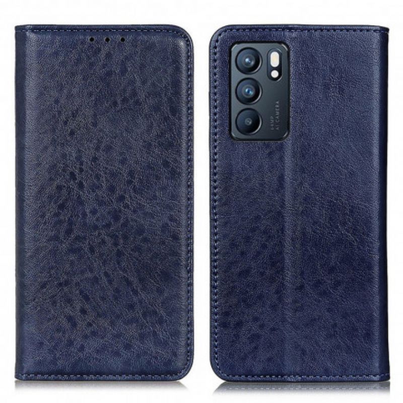 Flip Kotelot Oppo Reno 6 5g Tekstura Skóry Etui Ochronne