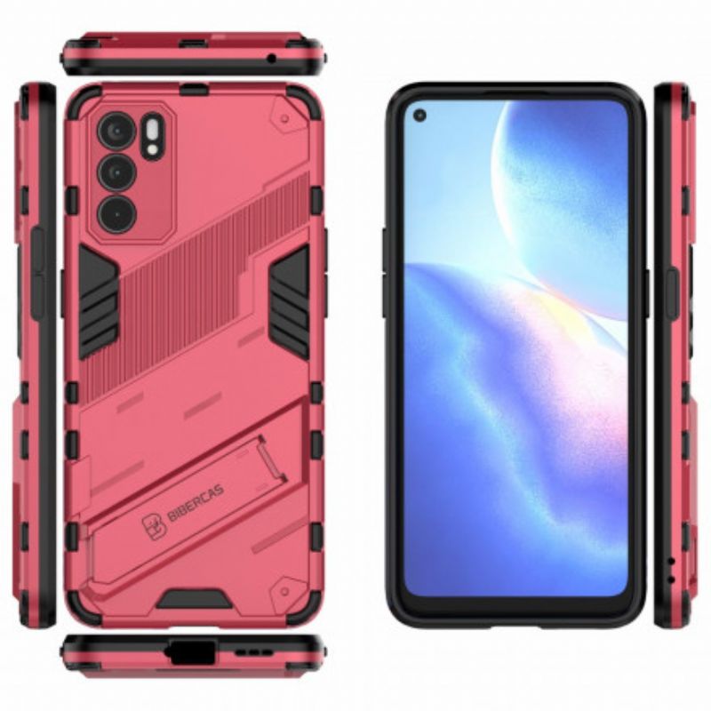 Futerały Oppo Reno 6 5g Etui Na Telefon Zdejmowana Podpórka Dwie Pozycje Bez Użycia Rąk