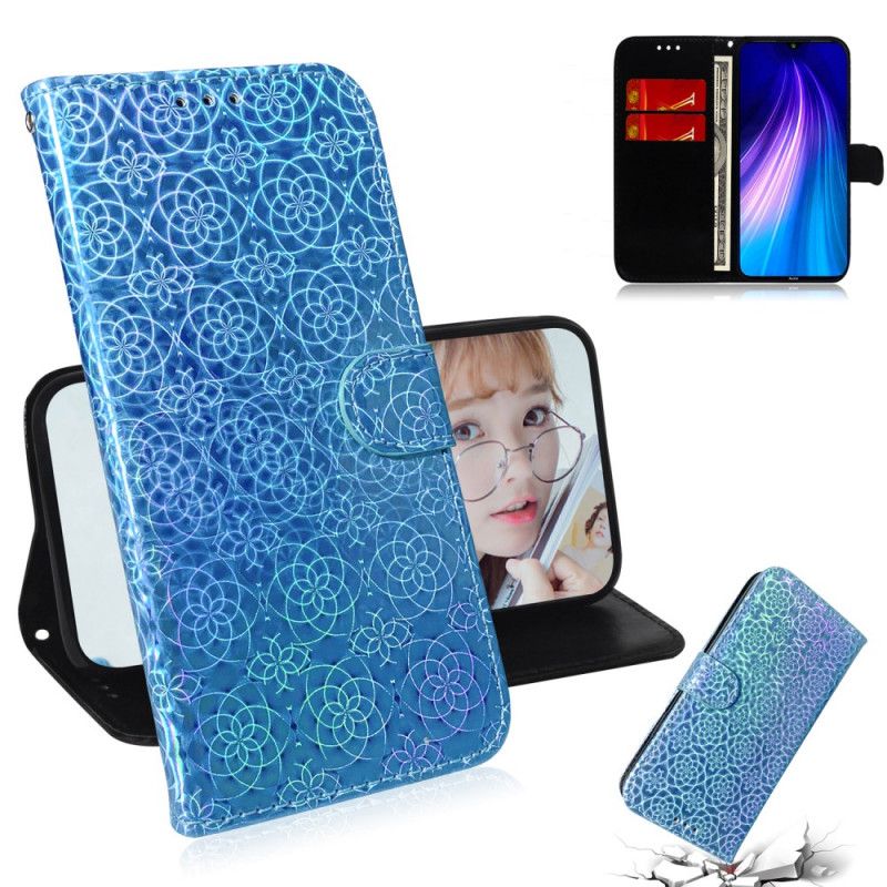 Etui Folio Xiaomi Redmi Note 8T Szary Czarny Czysty Kolor