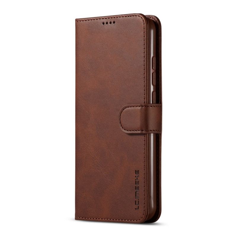 Etui Folio Xiaomi Redmi Note 8T Szary Czarny Lc.Imeeke Efekt Skóry Etui Ochronne