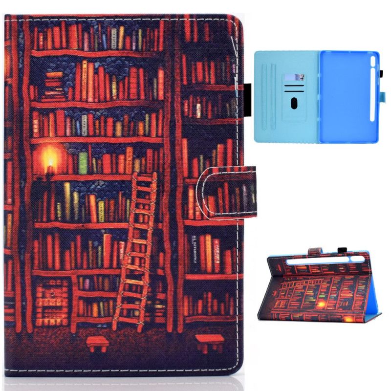 Etui Folio Samsung Galaxy Tab S7 Ciemnoczerwony Brązowy Biblioteka Etui Ochronne