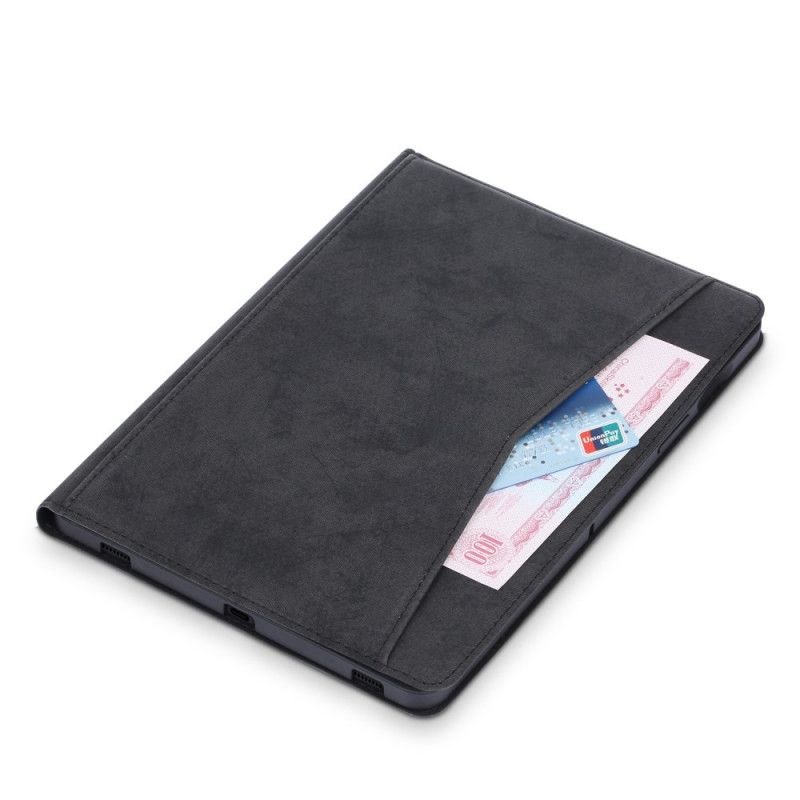 Etui Samsung Galaxy Tab S7 Szary Czarny Efekt Skóry Biznesowej Etui Ochronne