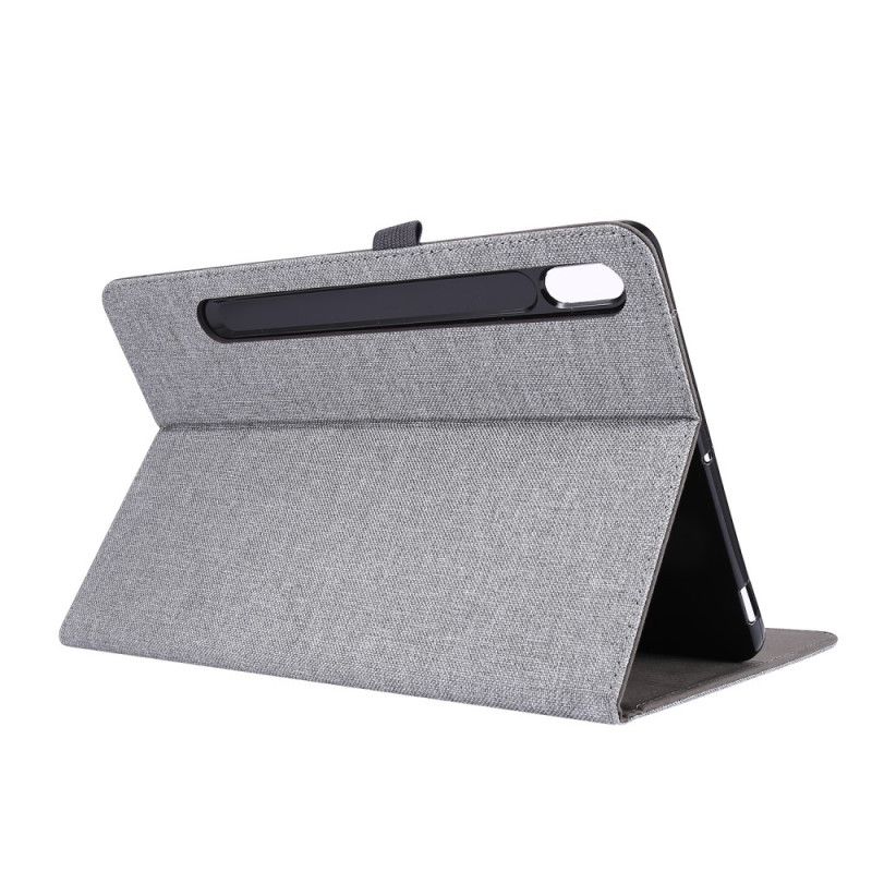 Etui Samsung Galaxy Tab S7 Szary Czarny Tkanina Premium Etui Ochronne