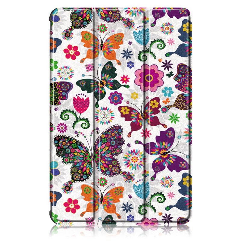 Inteligentna Obudowa Samsung Galaxy Tab S7 Wzmocnione Motyle I Kwiaty