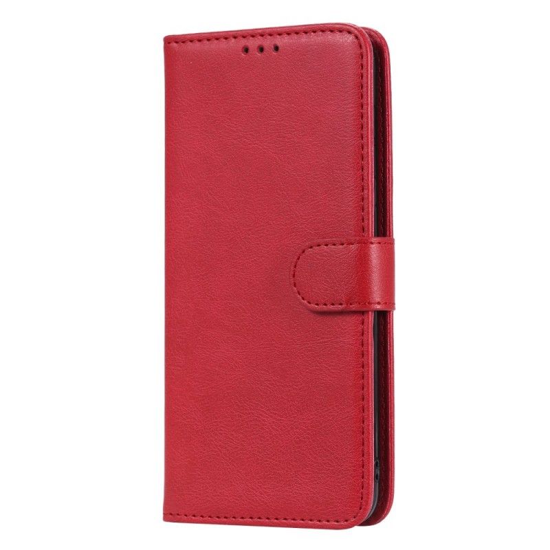 Etui Folio Samsung Galaxy A50 Czerwony Czarny Efekt Skóry Ze Stringami Etui Ochronne