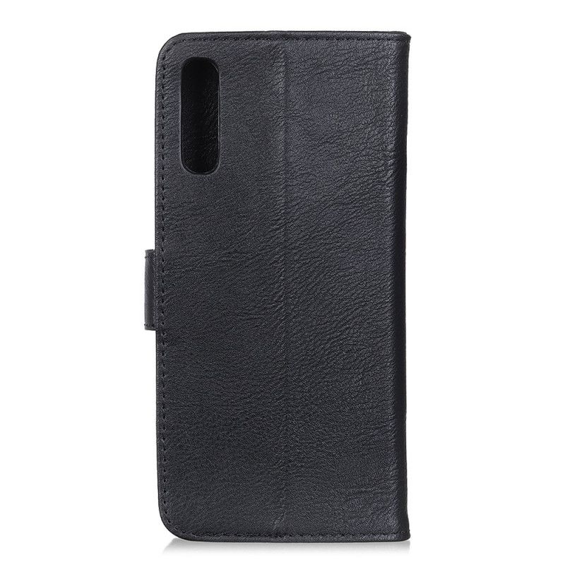 Etui Folio Samsung Galaxy A50 Szary Czarny Imitacja Skóry Khazneh