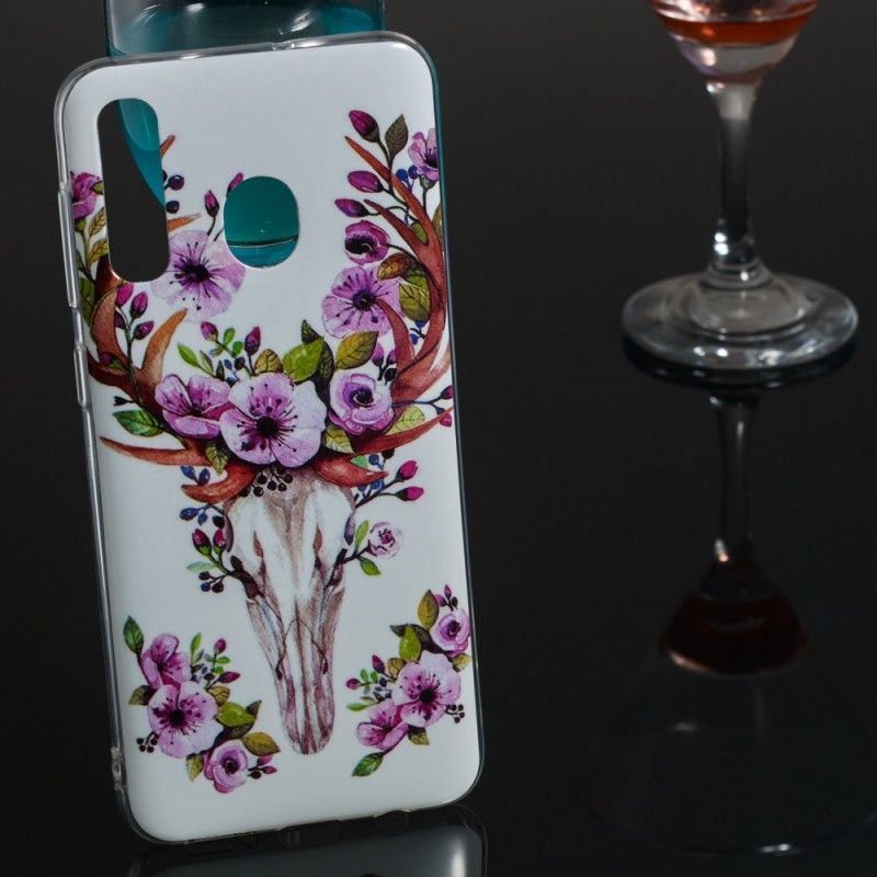 Futerały Samsung Galaxy A50 Etui na Telefon Fluorescencyjny Łoś Kwitnący
