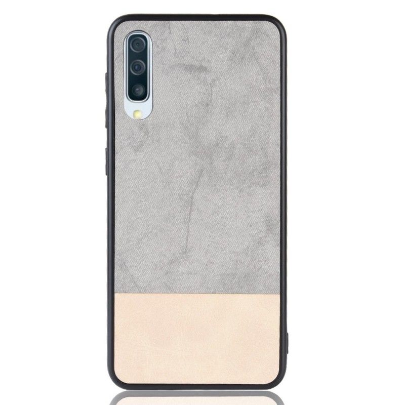 Futerały Samsung Galaxy A50 Szary Czarny Etui na Telefon Dwukolorowa Imitacja Skóry