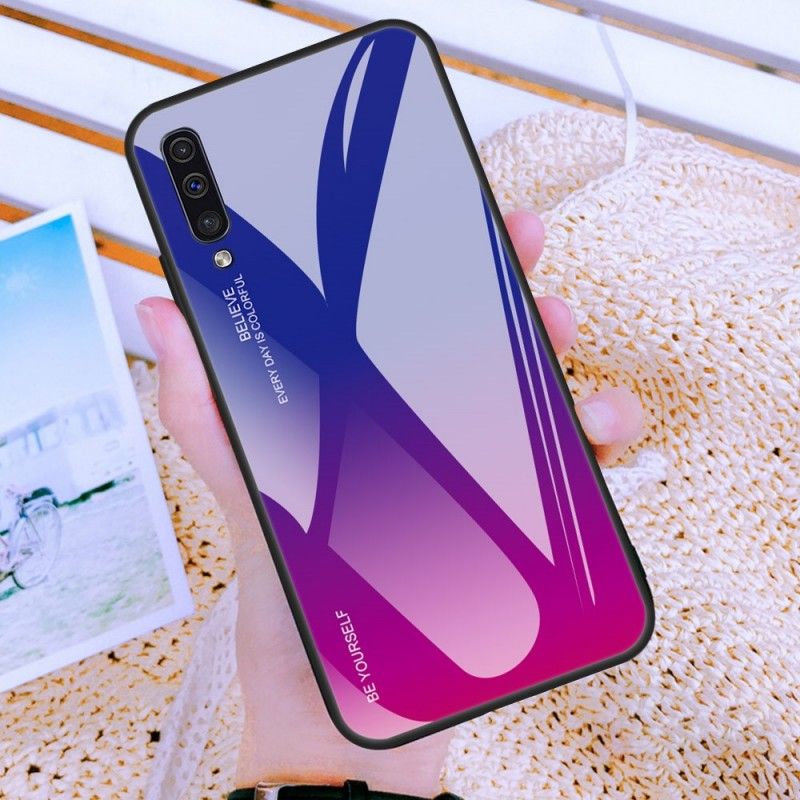 Futerały Samsung Galaxy A50 Zielony Czerwony Etui na Telefon Kolor Ocynkowany