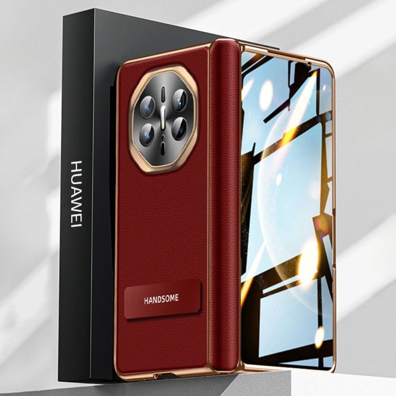 Etui Huawei Mate X6 Teksturowana Skóra Ekologiczna Z Folią Ochronną