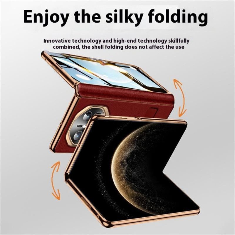 Etui Huawei Mate X6 Teksturowana Skóra Ekologiczna Z Folią Ochronną