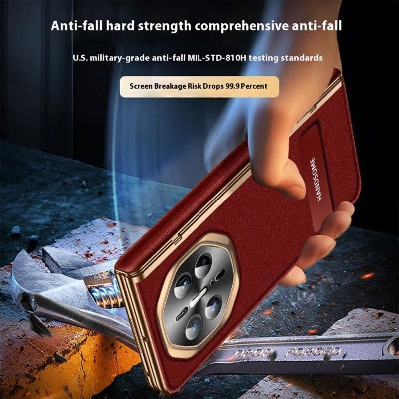 Etui Huawei Mate X6 Teksturowana Skóra Ekologiczna Z Folią Ochronną