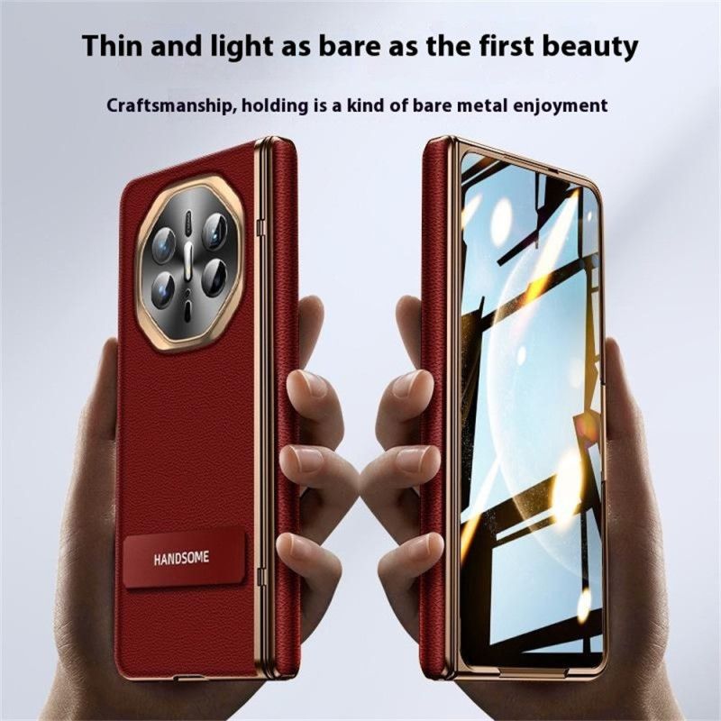 Etui Huawei Mate X6 Teksturowana Skóra Ekologiczna Z Folią Ochronną