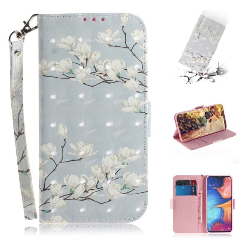 Etui Folio Samsung Galaxy A20e Kwitnące Drzewo Ze Stringami Etui Ochronne