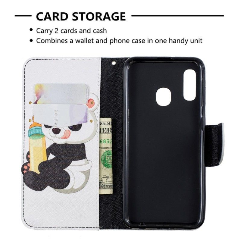 Etui Folio Samsung Galaxy A20e Mała Panda Etui Ochronne