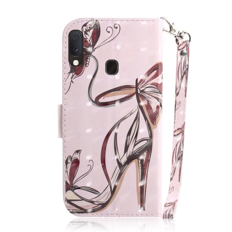 Etui Folio Samsung Galaxy A20e Pompka Z Paskiem