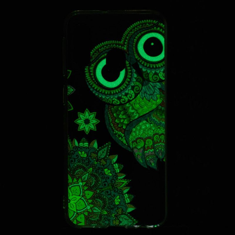 Etui Samsung Galaxy A20e Fluorescencyjna Sowa Mandala Etui Ochronne