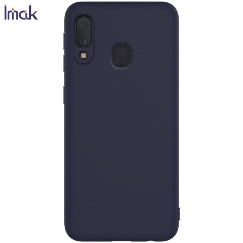 Etui Samsung Galaxy A20e Granatowy Czarny Imak Matowy Etui Ochronne