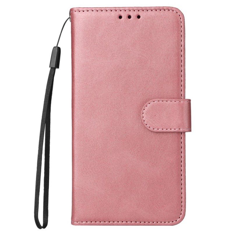 Etui Folio do Xiaomi Redmi Note 12 Pro Plus z Łańcuch Zwykły Z Paskiem