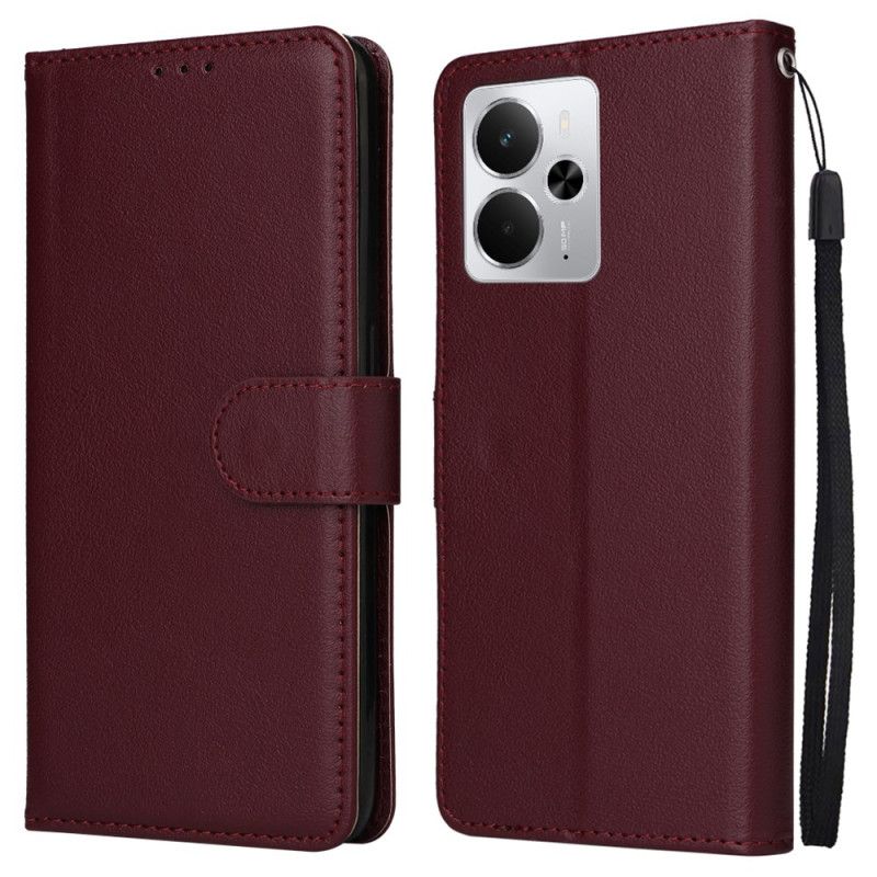 Etui Folio Do Realme 14t 5g Gładki Pasek