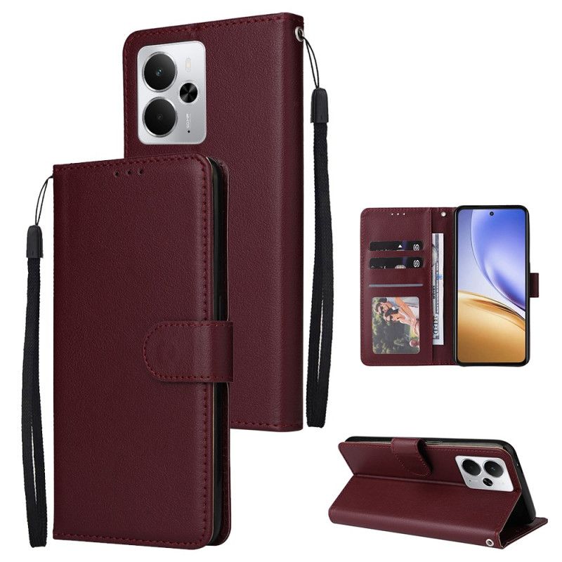 Etui Folio Do Realme 14t 5g Gładki Pasek