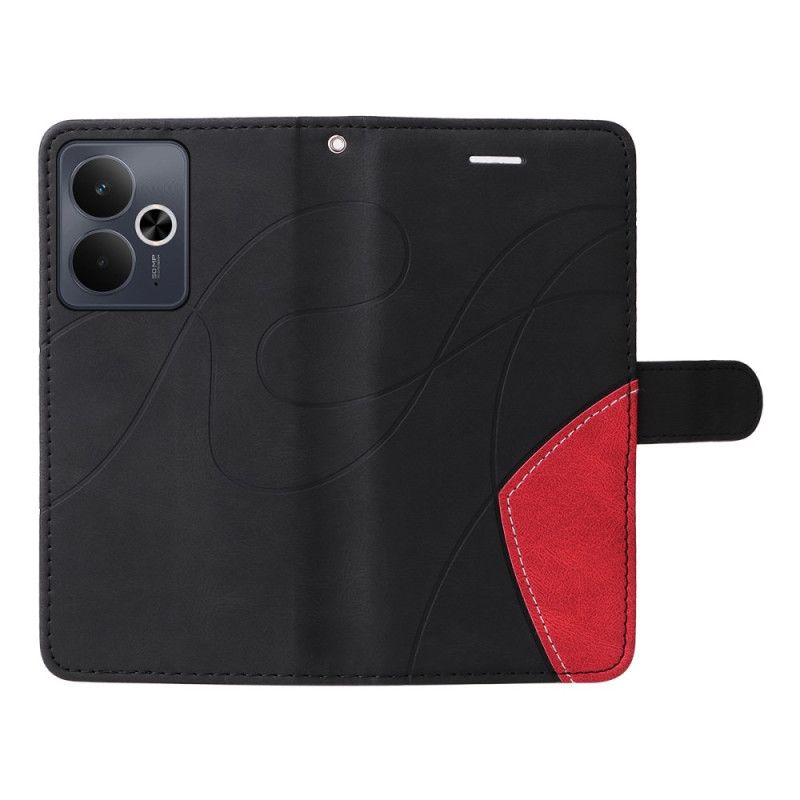 Etui Folio Realme 14t 5g Dwukolorowa Falistość Etui Ochronne