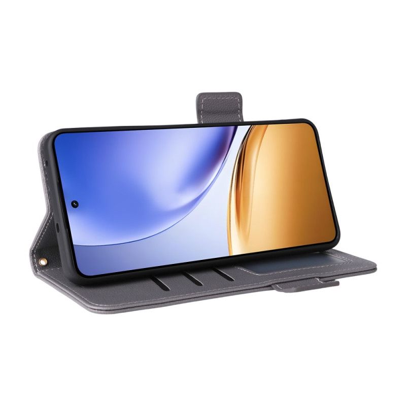 Etui Folio Realme 14t 5g Tekstura Liczi Z Paskiem