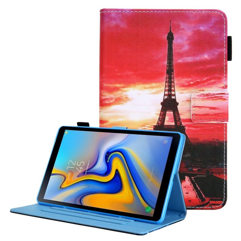 Etui Folio Do Samsung Galaxy Tab A8 (2021) Wieża Eiffla O Zachodzie Słońca