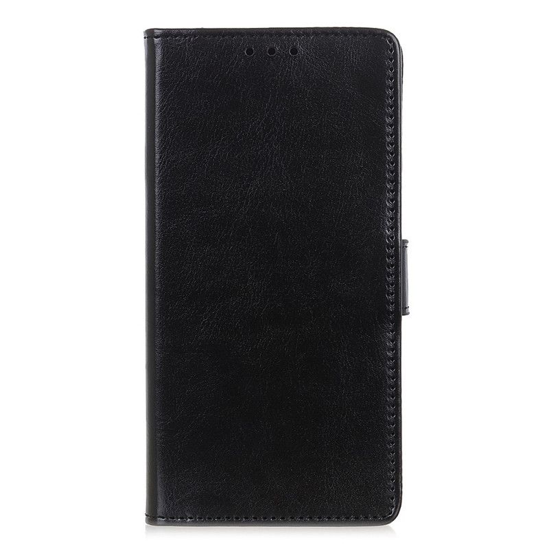 Etui Folio Xiaomi Mi Note 10 Lite Biały Czarny Imitacja Skóry Liczi Etui Ochronne