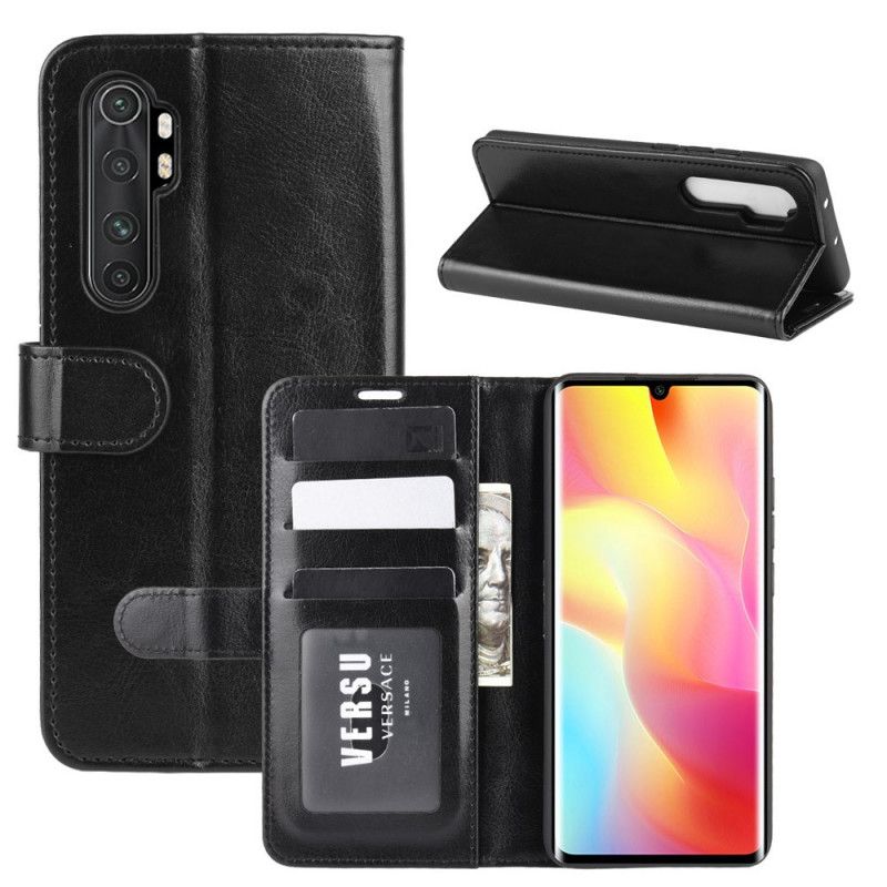 Etui Folio Xiaomi Mi Note 10 Lite Biały Czarny Ultra Sztuczna Skóra Etui Ochronne