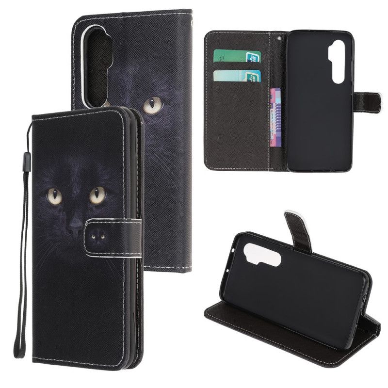 Etui Folio Xiaomi Mi Note 10 Lite Czarne Oczy Kota