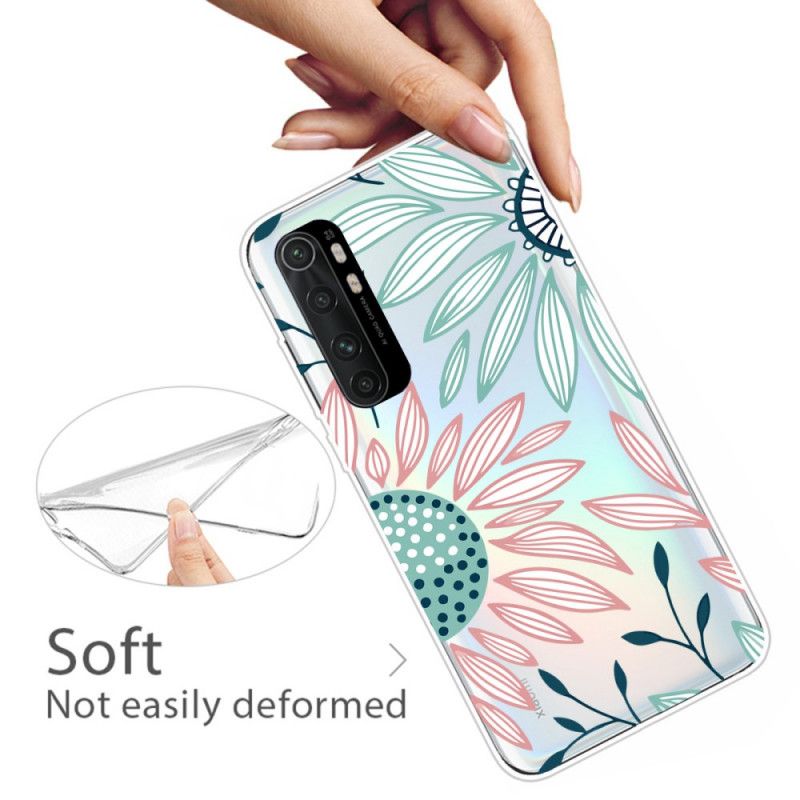 Etui Xiaomi Mi Note 10 Lite Różowy Magenta Czysty Różowy Kwiat