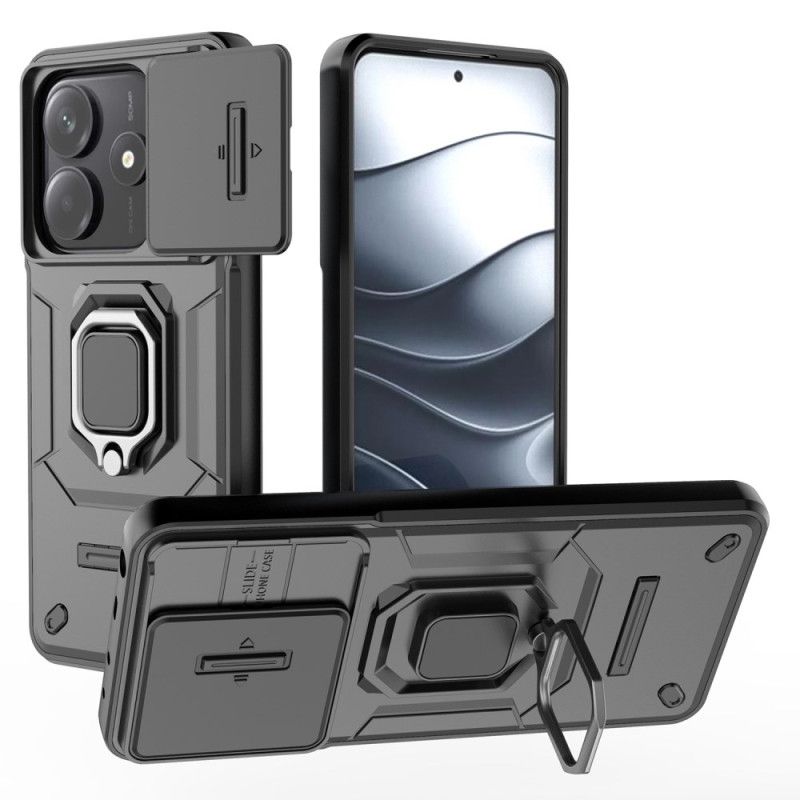 Etui Do Xiaomi Redmi Note 14 5g Wielofunkcyjny Z Uchwytem I Osłoną Obiektywu