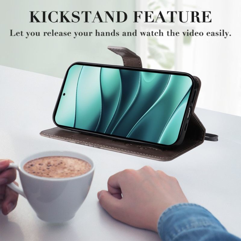 Etui Folio Do Xiaomi Redmi Note 14 5g Gigantyczne Motyle Z Paskiem