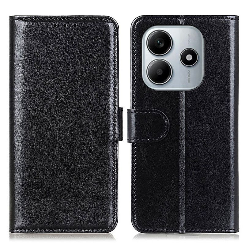 Etui Folio Do Xiaomi Redmi Note 14 5g Lakierowana Skóra Ekologiczna