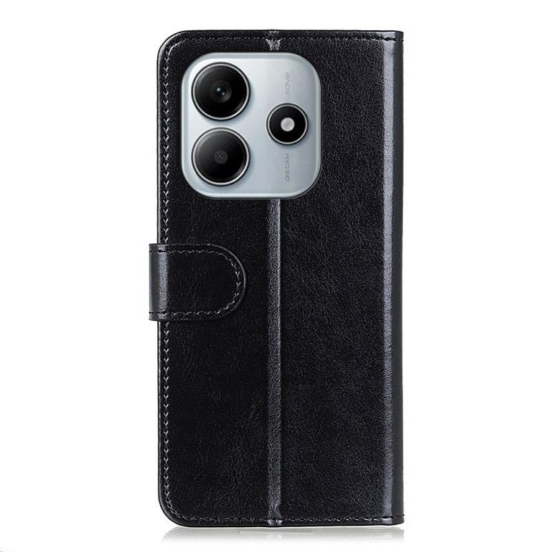 Etui Folio Do Xiaomi Redmi Note 14 5g Lakierowana Skóra Ekologiczna