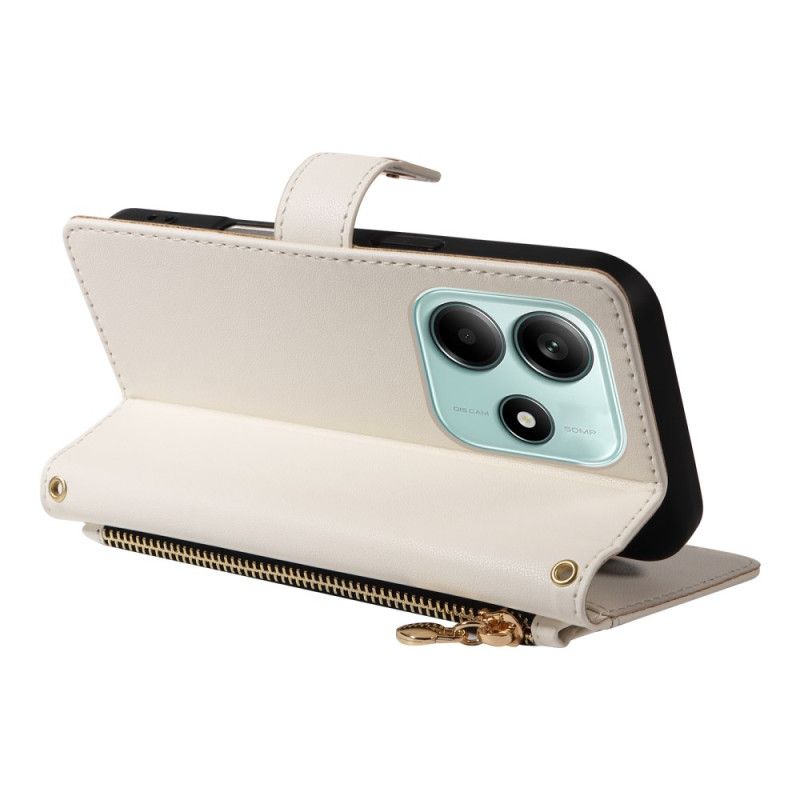 Etui Folio Do Xiaomi Redmi Note 14 5g Pikowany Z Paskami