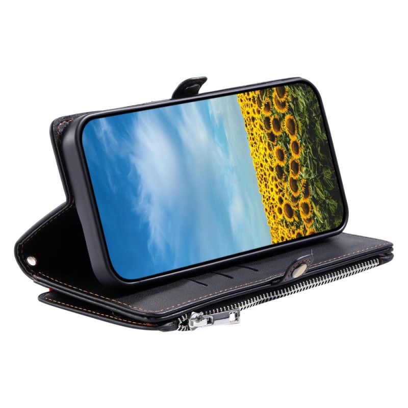 Etui Folio Do Xiaomi Redmi Note 14 5g Portfel Z Regulowanym Paskiem