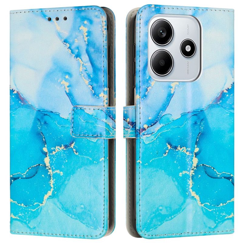 Etui Folio Do Xiaomi Redmi Note 14 5g Styl Marmurowy Z Paskiem