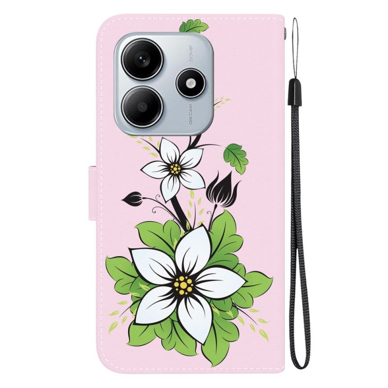 Etui Folio Do Xiaomi Redmi Note 14 5g Wzór Lilii